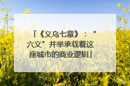 《义乌七章》：“六义”并举承载着这座城市的商业逻辑