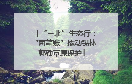 “三北”生态行：“两笔账”撬动锡林郭勒草原保护
