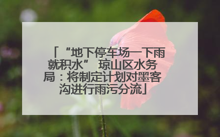 “地下停车场一下雨就积水” 琼山区水务局：将制定计划对墨客沟进行雨污分流