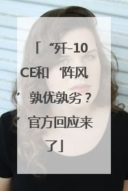 “歼-10CE和‘阵风’孰优孰劣？”官方回应来了