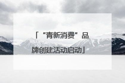 “青新消费”品牌创建活动启动