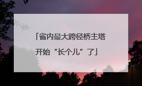省内最大跨径桥主塔开始“长个儿”了
