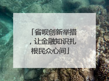 省呗创新举措，让金融知识扎根民众心间