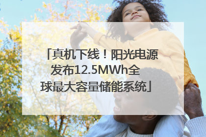 真机下线！阳光电源发布12.5MWh全球最大容量储能系统