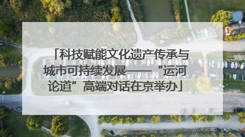 科技赋能文化遗产传承与城市可持续发展——“运河论道”高端对话在京举办