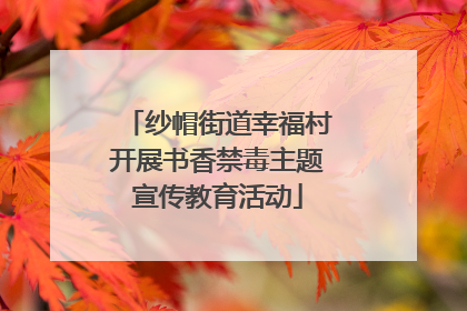 纱帽街道幸福村开展书香禁毒主题宣传教育活动