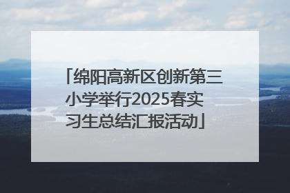 绵阳高新区创新第三小学举行2025春实习生总结汇报活动