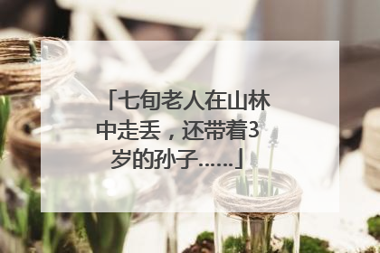 七旬老人在山林中走丢，还带着3岁的孙子……