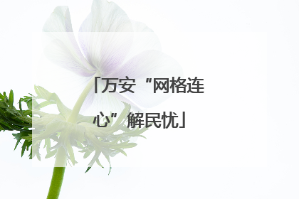 万安“网格连心”解民忧