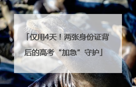 仅用4天！两张身份证背后的高考“加急”守护