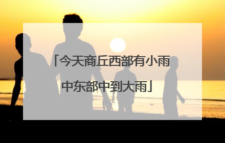 今天商丘西部有小雨 中东部中到大雨