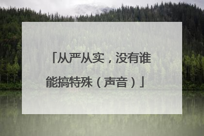 从严从实，没有谁能搞特殊（声音）
