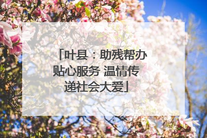 叶县：助残帮办贴心服务 温情传递社会大爱