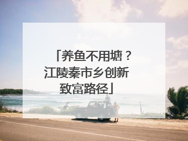 养鱼不用塘？江陵秦市乡创新致富路径