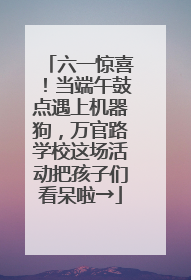六一惊喜！当端午鼓点遇上机器狗，万官路学校这场活动把孩子们看呆啦→