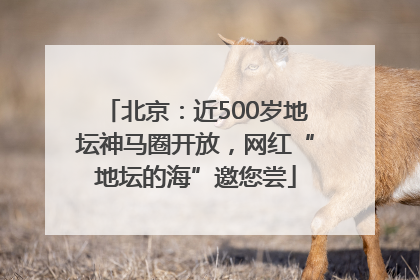 北京：近500岁地坛神马圈开放，网红“地坛的海”邀您尝