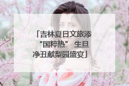 吉林夏日文旅添“国粹热” 生旦净丑献梨园盛宴