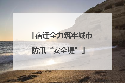 宿迁全力筑牢城市防汛“安全堤”