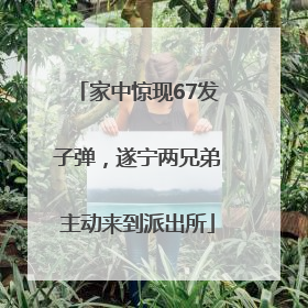 家中惊现67发子弹，遂宁两兄弟主动来到派出所
