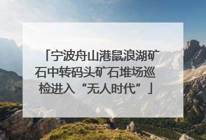宁波舟山港鼠浪湖矿石中转码头矿石堆场巡检进入“无人时代”