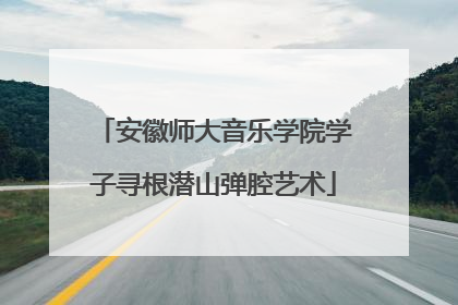 安徽师大音乐学院学子寻根潜山弹腔艺术