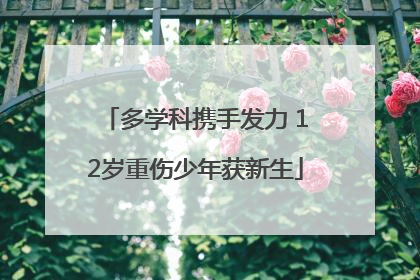 多学科携手发力 12岁重伤少年获新生