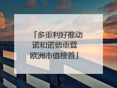 多重利好推动 诺和诺德重登欧洲市值榜首