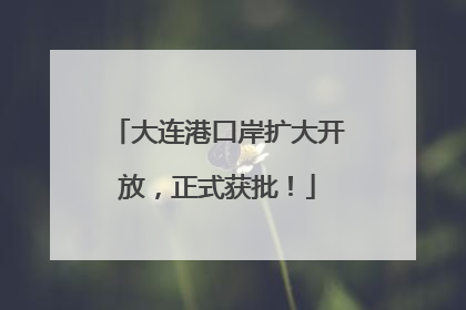 大连港口岸扩大开放，正式获批！