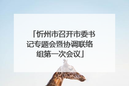 忻州市召开市委书记专题会暨协调联络组第一次会议