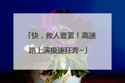 快，救人要紧！高速路上演极速狂奔~