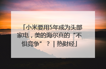 小米要用5年成为头部家电，美的海尔真的“不惧竞争”？｜热财经