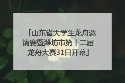 山东省大学生龙舟邀请赛暨潍坊市第十二届龙舟大赛31日开幕