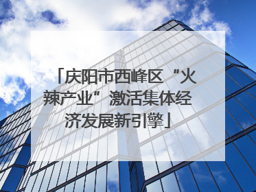 庆阳市西峰区“火辣产业”激活集体经济发展新引擎