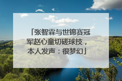 张智霖与世锦赛冠军赵心童切磋球技，本人发声：很梦幻