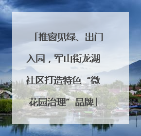 推窗见绿、出门入园，军山街龙湖社区打造特色“微花园治理”品牌