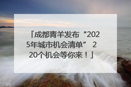 成都青羊发布“2025年城市机会清单” 220个机会等你来！