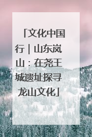 文化中国行｜山东岚山：在尧王城遗址探寻龙山文化