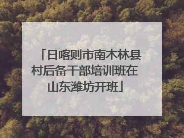 日喀则市南木林县村后备干部培训班在山东潍坊开班