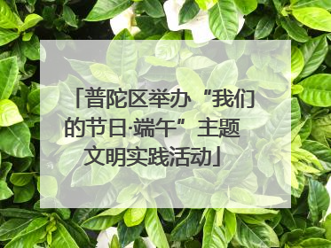 普陀区举办“我们的节日·端午”主题文明实践活动