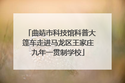 曲靖市科技馆科普大篷车走进马龙区王家庄九年一贯制学校