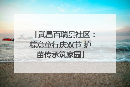 武昌百瑞景社区：粽意童行庆双节 护苗传承筑家园