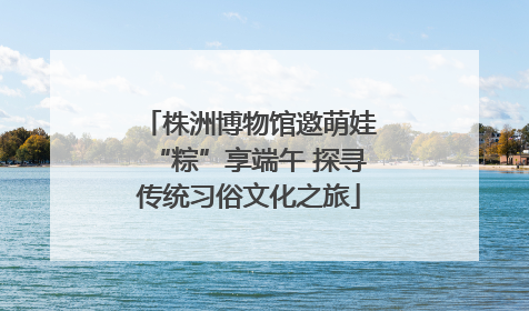 株洲博物馆邀萌娃“粽”享端午 探寻传统习俗文化之旅