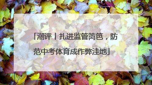 潮评丨扎进监管篱笆，防范中考体育成作弊洼地