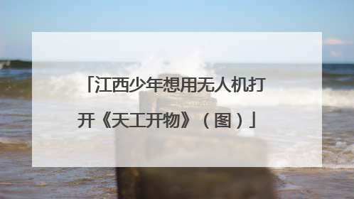 江西少年想用无人机打开《天工开物》（图）