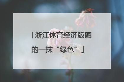 浙江体育经济版图的一抹“绿色”