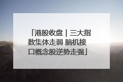 港股收盘｜三大指数集体走弱 脑机接口概念股逆势走强