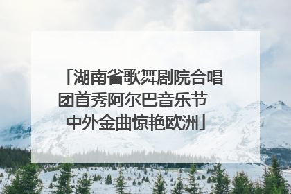 湖南省歌舞剧院合唱团首秀阿尔巴音乐节 中外金曲惊艳欧洲