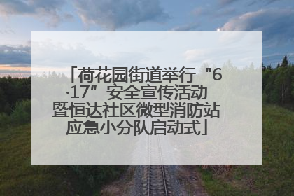 荷花园街道举行“6·17”安全宣传活动暨恒达社区微型消防站应急小分队启动式