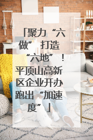 聚力“六做” 打造“六地”！平顶山高新区企业开办跑出“加速度”