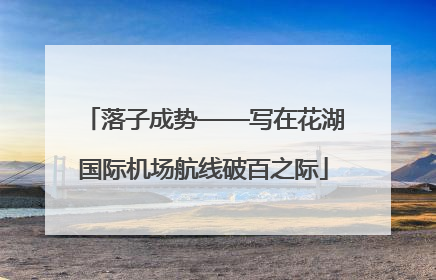 落子成势——写在花湖国际机场航线破百之际